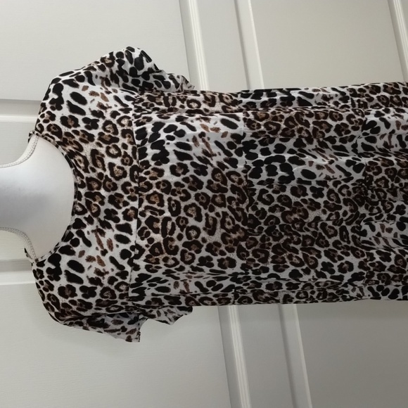 Cupshe Sabrina women's large animal leopard print A-frame dress - Picture 3 of 10
